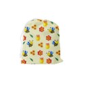 Seamless Honey Bee Texture Flowers Nature Leaves Honeycomb Hive Beekeeping Watercolor Pattern Drawstring Pouch (Medium) View2