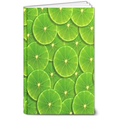 Lime Textures Macro, Tropical Fruits, Citrus Fruits, Green Lemon Texture 8  X 10  Softcover Notebook by nateshop