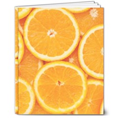Oranges Textures, Close-up, Tropical Fruits, Citrus Fruits, Fruits 8  X 10  Softcover Notebook by nateshop