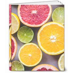 Oranges, Grapefruits, Lemons, Limes, Fruits 8  X 10  Hardcover Notebook by nateshop