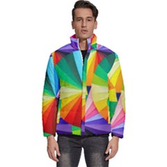 Bring Colors To Your Day Men s Puffer Bubble Jacket Coat by elizah032470