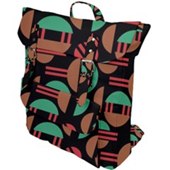 Abstract Geometric Pattern Buckle Up Backpack by Maspions