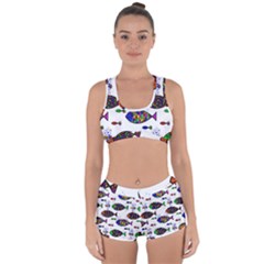 Fish Abstract Colorful Racerback Boyleg Bikini Set by Maspions