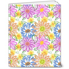 Bloom Flora Pattern Printing 8  X 10  Softcover Notebook by Maspions