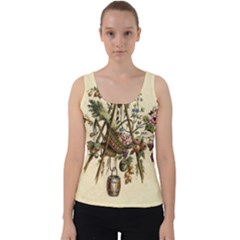 Vintage-antique-plate-china Velvet Tank Top by Maspions