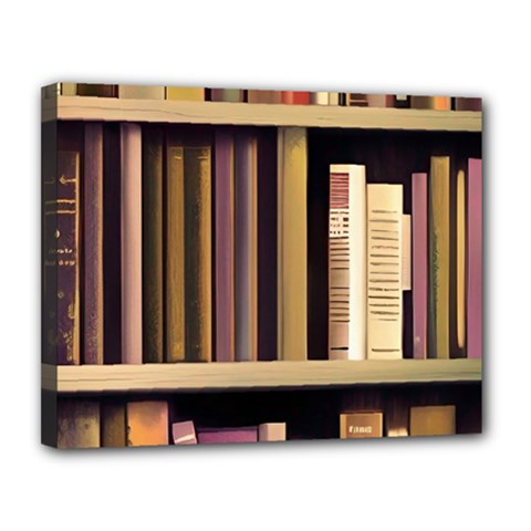 Books Bookshelves Office Fantasy Background Artwork Book Cover Apothecary Book Nook Literature Libra Canvas 14  X 11  (stretched) by Posterlux