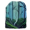 Nature Outdoors Night Trees Scene Forest Woods Light Moonlight Wilderness Stars Drawstring Pouch (3XL) View2