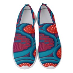 Vintage Ornate Mushroom Leafage Wallpaper Women s Slip On Sneakers by Apen