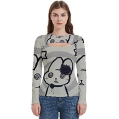 Star Bunny Women s Cut Out Long Sleeve T-shirt by Skittledust