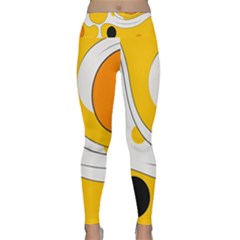 Abstract Pattern Lightweight Velour Classic Yoga Leggings by Maspions