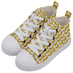 Little Bird Motif Pattern Wb Kids  Mid-top Canvas Sneakers by dflcprintsclothing