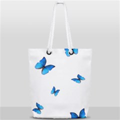 Butterfly-blue-phengaris Full Print Rope Handle Tote (small) by saad11