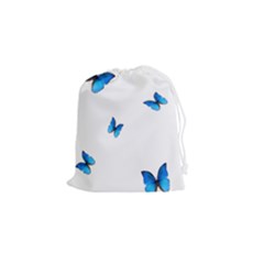 Butterfly-blue-phengaris Drawstring Pouch (small) by saad11