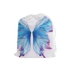 Butterfly-drawing-art-fairytale  Drawstring Pouch (large) by saad11