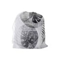 Vintage Retro Boho Background Leaves Botanical Drawstring Pouch (Large) View2