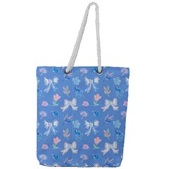 Bag Full Print Rope Handle Tote (large) by adorned