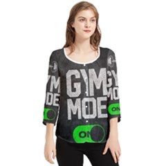 Gym Mode Chiffon Quarter Sleeve Blouse by Store67