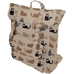 Cat Pattern Texture Animal Buckle Up Backpack by Maspions