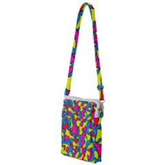 Colorful-graffiti-pattern-blue-background Multi Function Travel Bag by designsbymallika