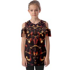 Year Of The Dragon Fold Over Open Sleeve Top by MRNStudios