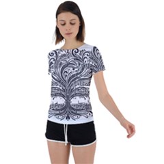 Acdc2086-9c8c-467c-aa42-5020abd8604b Back Circle Cutout Sports T-shirt by RiverRootsReggae