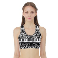 90a30151-30e5-41a4-8f9f-ca3e99b2c8da Sports Bra With Border by RiverRootsReggae