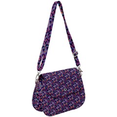 Trippy Cool Pattern Saddle Handbag by designsbymallika