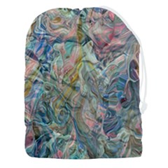 Abstract Flows Drawstring Pouch (3xl) by kaleidomarblingart