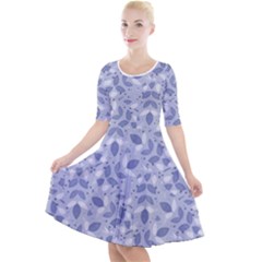 Pastel Botanic Harmony Collage Quarter Sleeve A-line Dress With Pockets by dflcprintsclothing