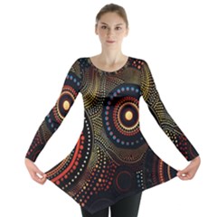 Abstract Geometric Pattern Long Sleeve Tunic  by Ndabl3x