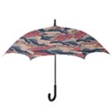 Waves Ocean Sea Water Pattern Rough Seas Digital Art Nature Nautical Hook Handle Umbrellas (Large) View3
