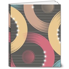 Circle Colorful Shine Line Pattern Geometric 8  X 10  Softcover Notebook by Proyonanggan