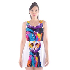 Wild Cat Scoop Neck Skater Dress by Sosodesigns19