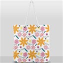 Pattern Background Vintage Floral Full Print Rope Handle Tote (Large) View1