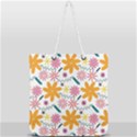 Pattern Background Vintage Floral Full Print Rope Handle Tote (Large) View2