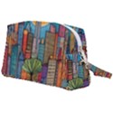 City New York Nyc Skyscraper Skyline Downtown Night Business Urban Travel Landmark Building Architec Wristlet Pouch Bag (Large) View2