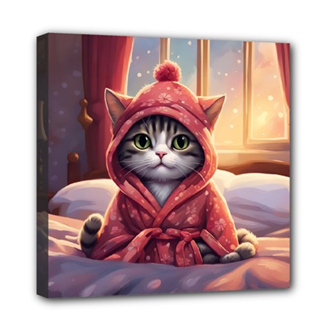 Cat 2 Mini Canvas 8  X 8  (stretched) by 2607694a