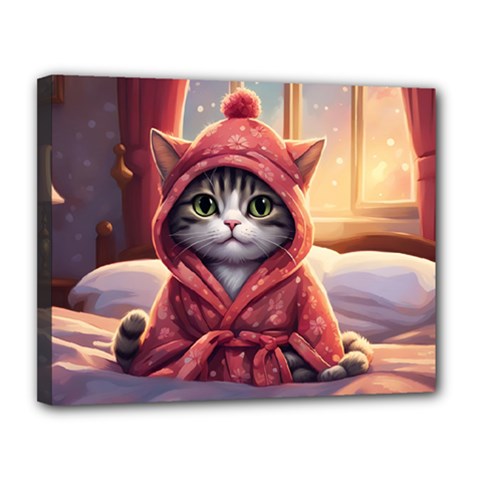 Cat 2 Canvas 14  X 11  (stretched) by 2607694a