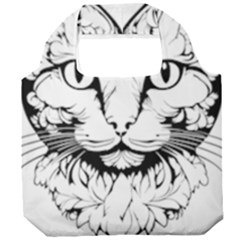 Cat - Artistic Paper Cut Foldable Grocery Recycle Bag by 2607694c