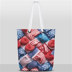 Us Presidential Election Colorful Vibrant Pattern Design  Full Print Rope Handle Tote (small) by dflcprintsclothing