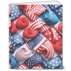 Us Presidential Election Colorful Vibrant Pattern Design  8  X 10  Hardcover Notebook by dflcprintsclothing