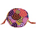 Abstract Circles Background Retro Drawstring Bucket Bag View3