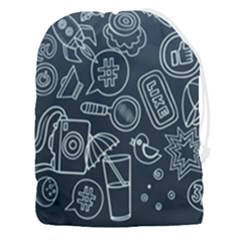 Internet Planet Drink Computer Drawstring Pouch (3xl) by Proyonanggan