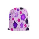 Inks Drops Black Paint Design Drawstring Pouch (Large) View1