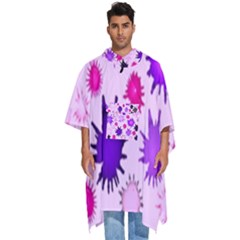 Inks Drops Black Paint Design Men s Hooded Rain Ponchos by Hannah976