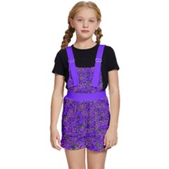 Ugly Funny Monster Bird Illustration Motif Random Pattern Bk Kids  Short Overalls by dflcprintsclothing
