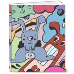 Graffiti Monster Street Theme 8  X 10  Hardcover Notebook by Bedest
