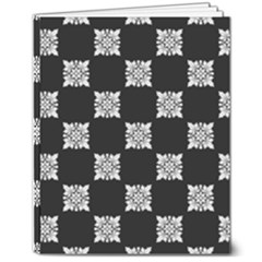 Floral Pattern Repeat Seamless 8  X 10  Softcover Notebook by Proyonanggan
