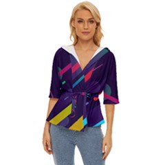 Colorful Abstract Background Lightweight Drawstring Hooded Top by Ravend