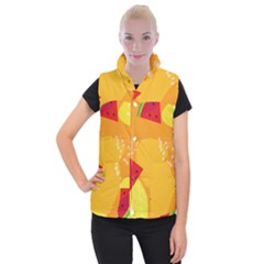 Watermelon Flower Women s Button Up Vest by Bedest